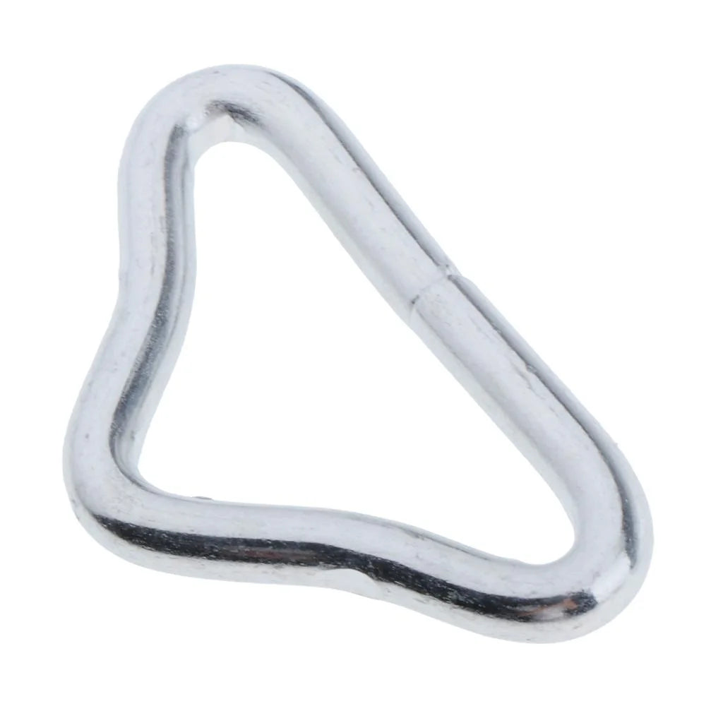 Metal Triangle Buckle, 1.5'' Dia Loop for Trampoline Mat, Leather, Craft W36750