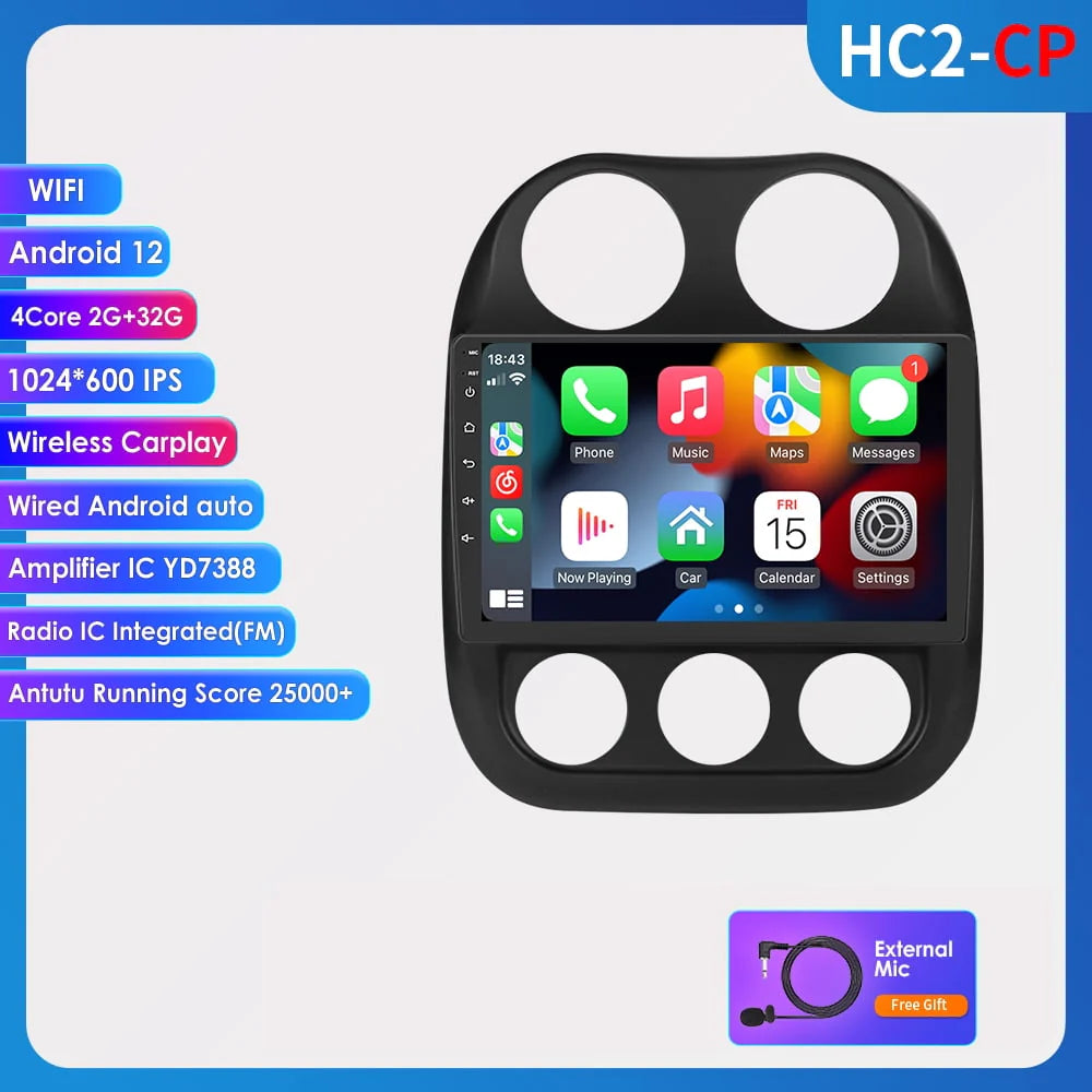 Android 12 2+32GB Car Stereo Radio GPS Navigation CarPlay V5487