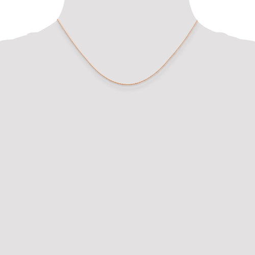 14kt Rose Gold Baby Rope Chain 16 inch T110