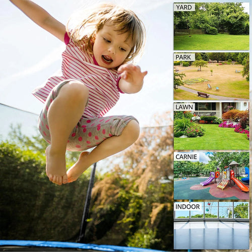 1500LBS 10FT Trampoline with Safety Enclosure Net and Ladder C5065