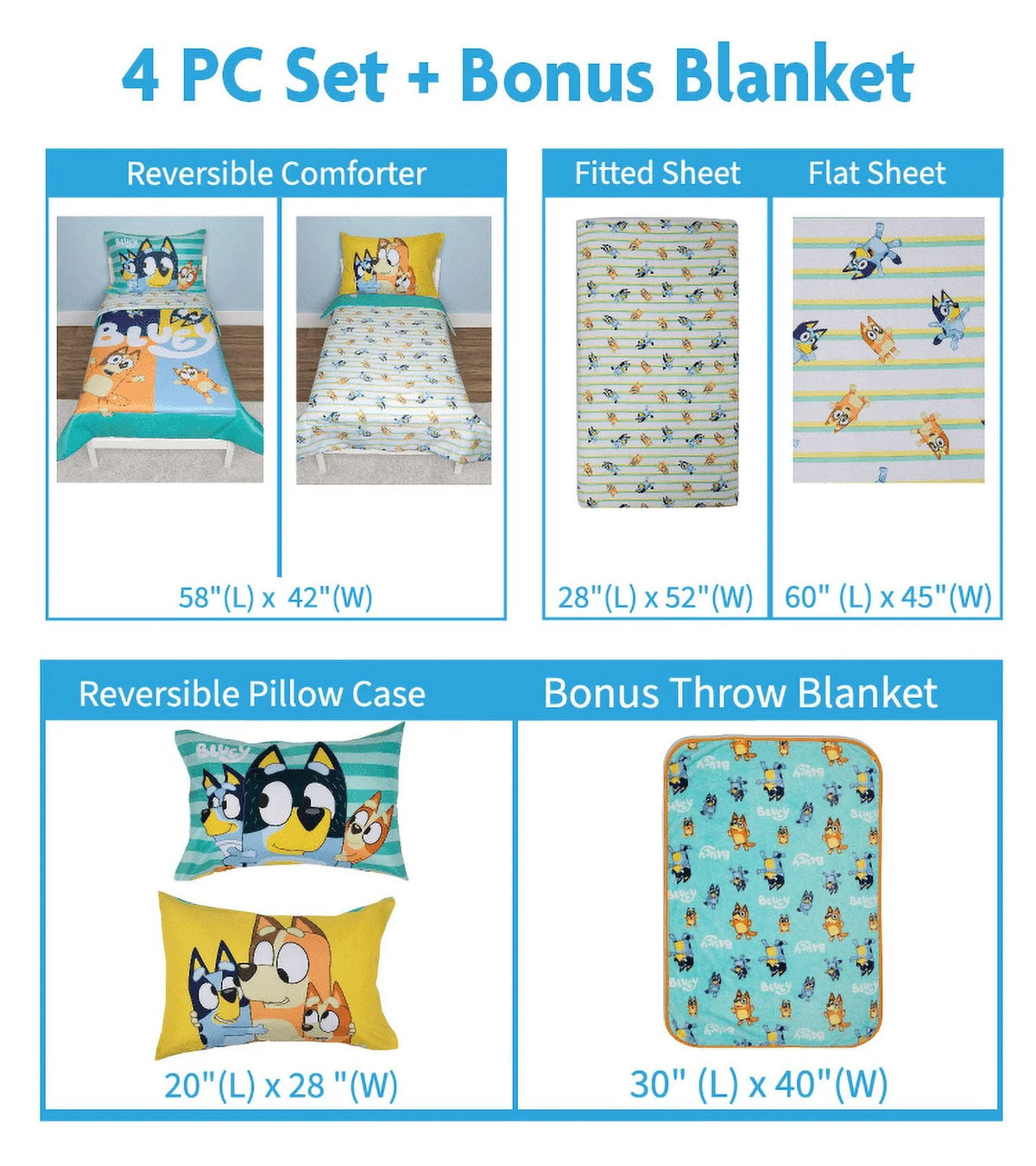 Toddler 5pc Bedding Set with Blanket Q44455
