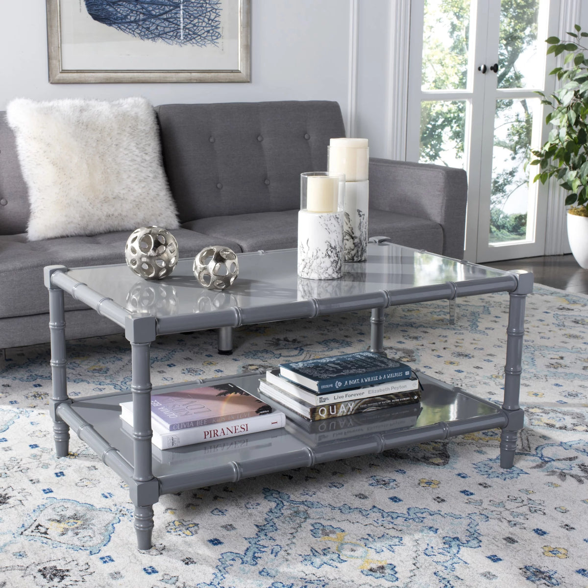 Rustic Round Wood Coffee Table P91405