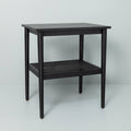 Black Wood & Cane Accent Table N3029