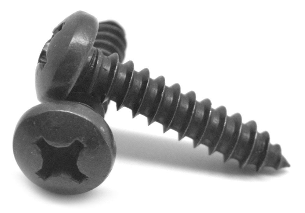 #2-32 x 5/16 Sheet Metal Screw Phillips Pan Head Type AB Low Carbon Steel Black Oxide B781735