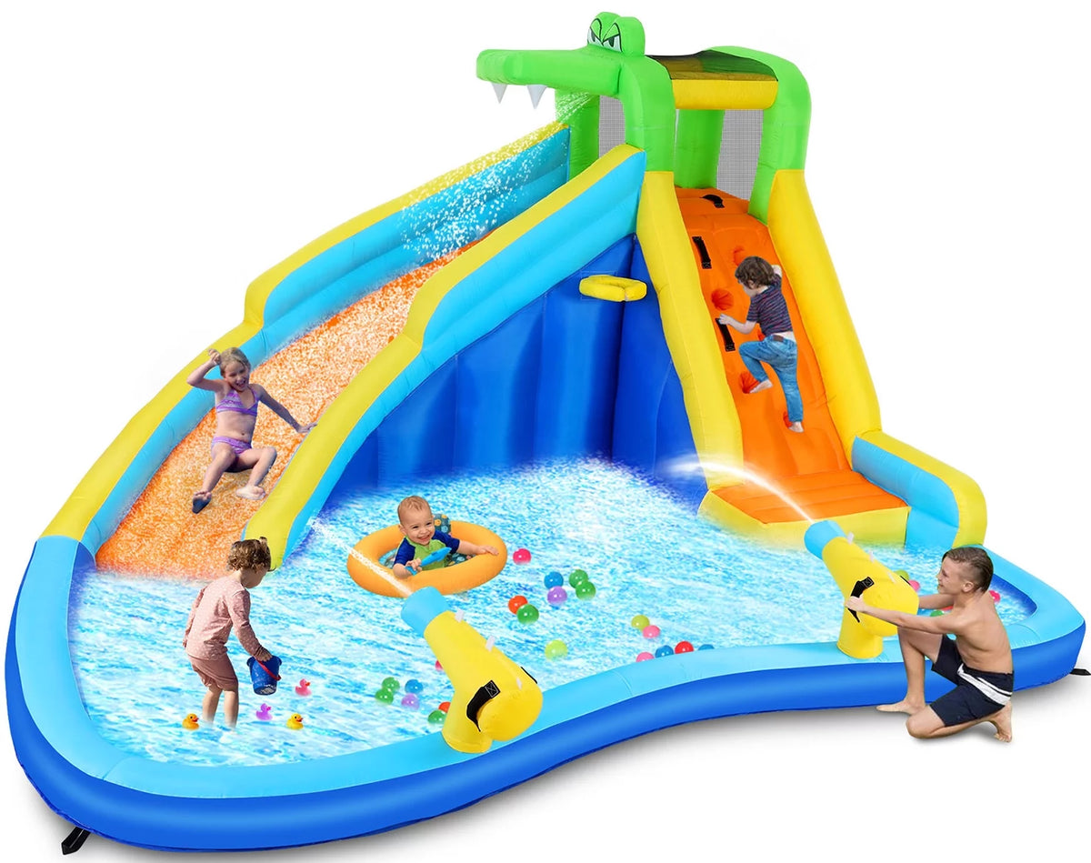 Inflatable Bounce House with Water Slide and Spray Pool K652