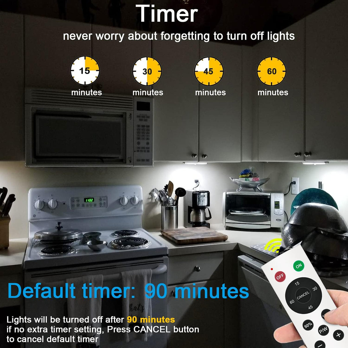 Rechargeable Touch Lights with Timer Dimmer 3 Colors H2198
