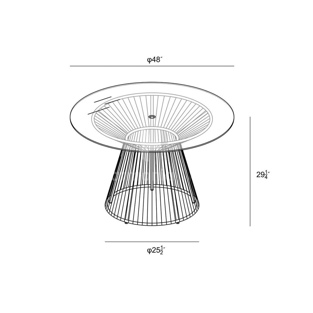 White Lightning Dining Table P30162
