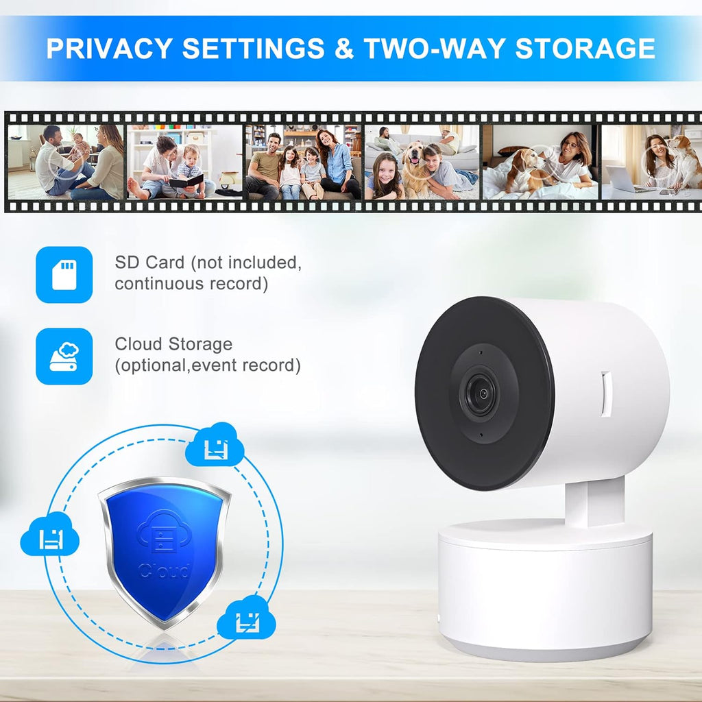 Indoor WiFi Security Camera with Infrared Night Vision and Motion Tracking R54987