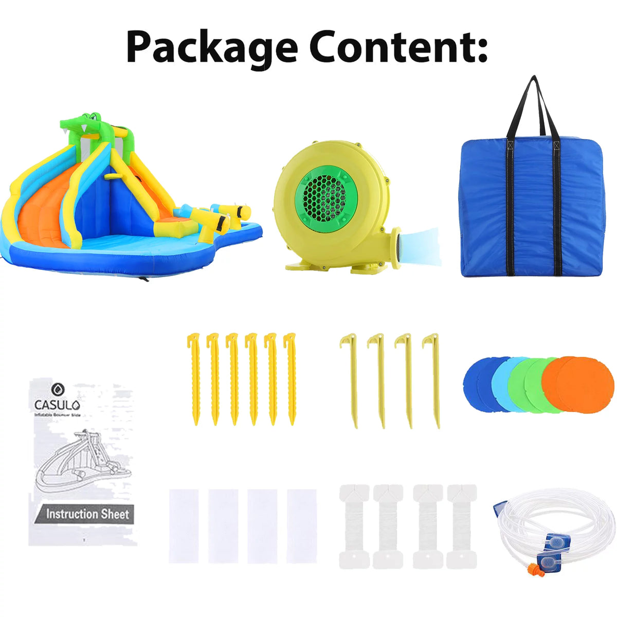 Inflatable Bounce House with Water Slide and Spray Pool K652