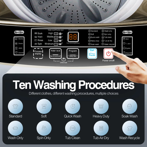 17.7 lbs Full Automatic Portable Washing Machine R85249