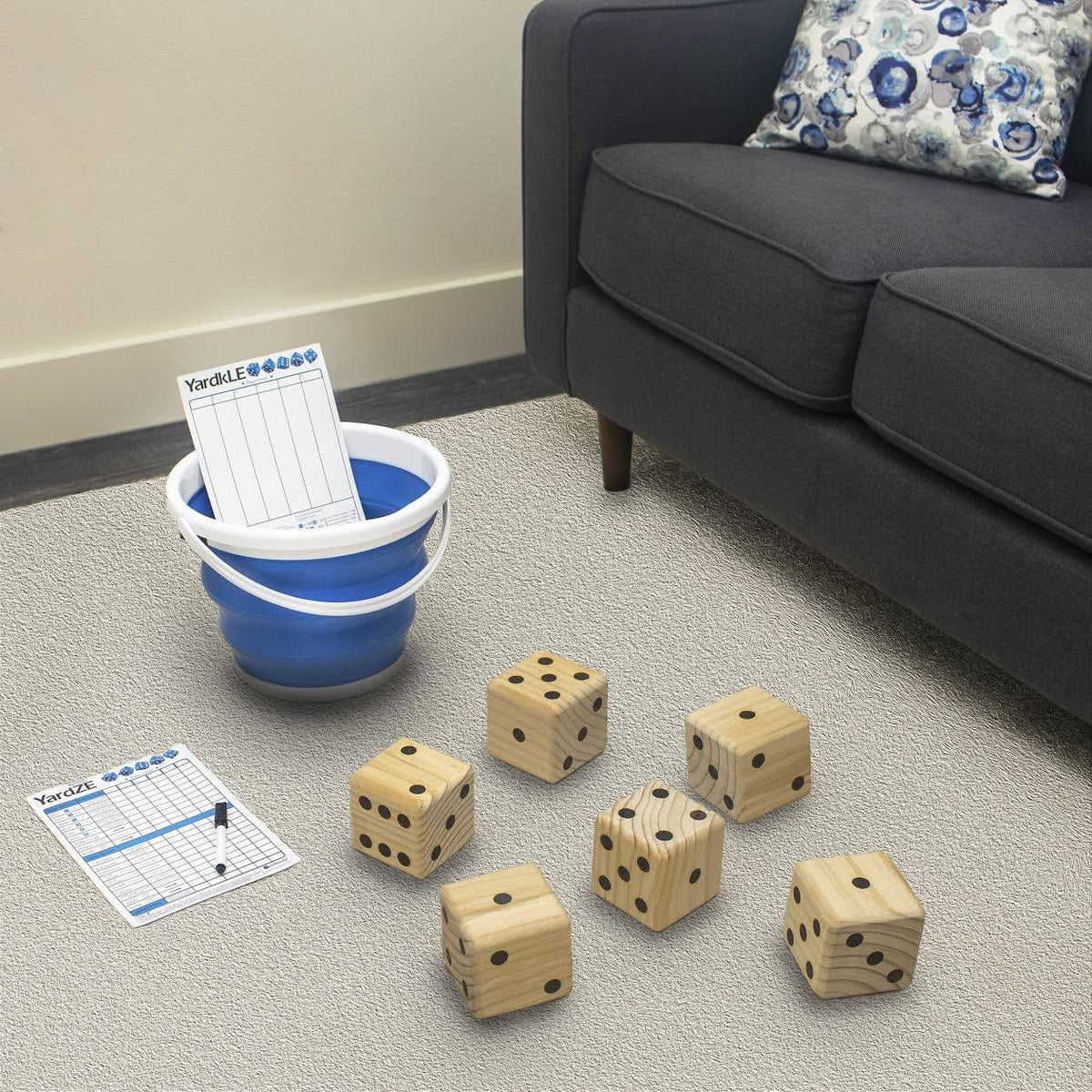 Giant Dice Set with Roll Bucket and Scorecard U712573