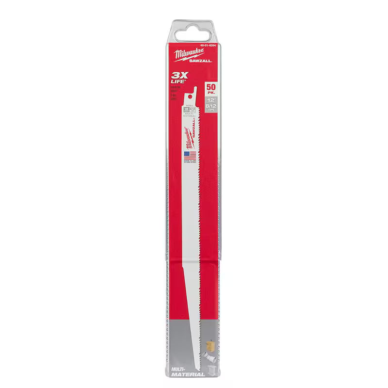 12 in. 8/12 TPI Reciprocating Saw Blades 50-Pack I8704