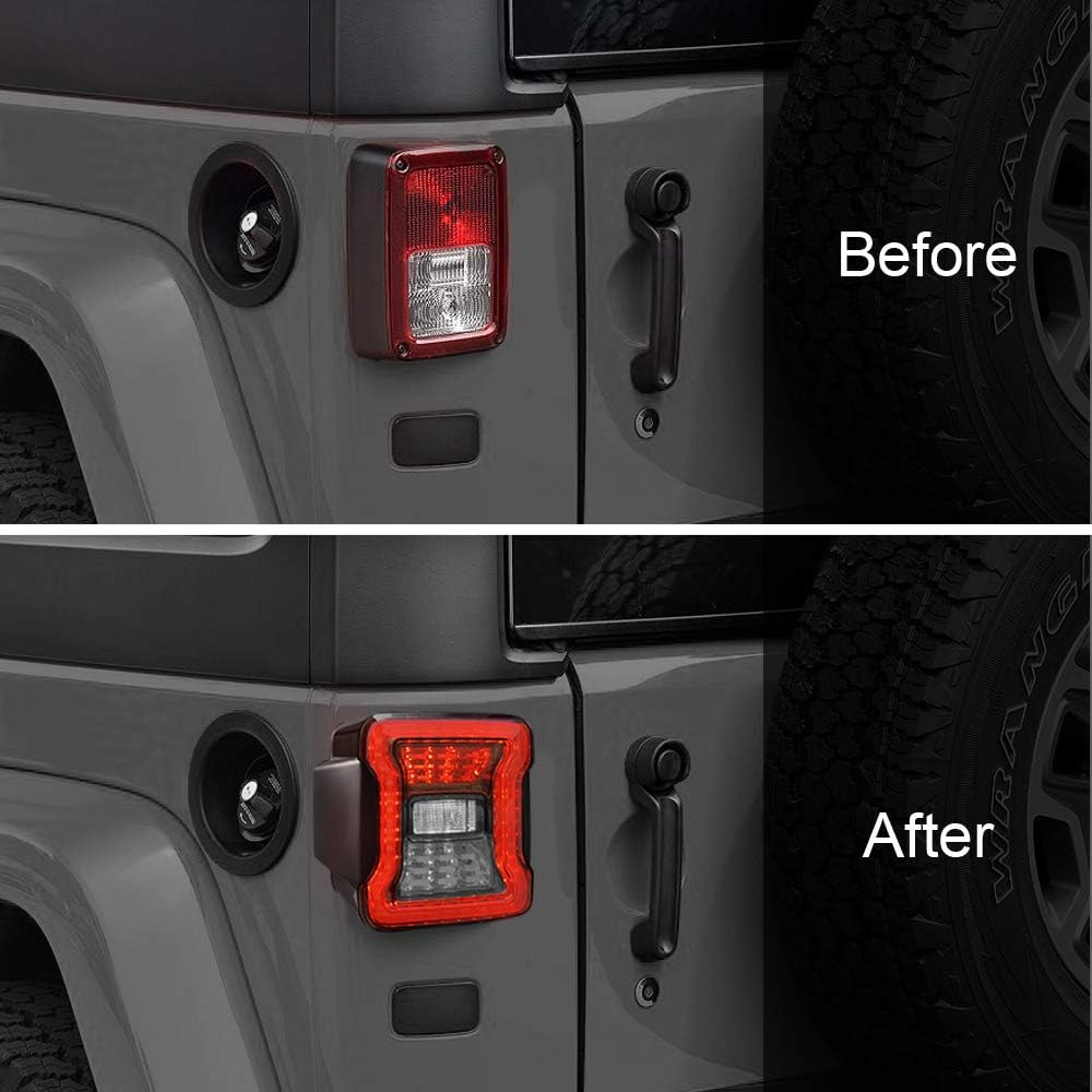 Smoked Lens LED Tail Lights for Jeep Wrangler JK R895764