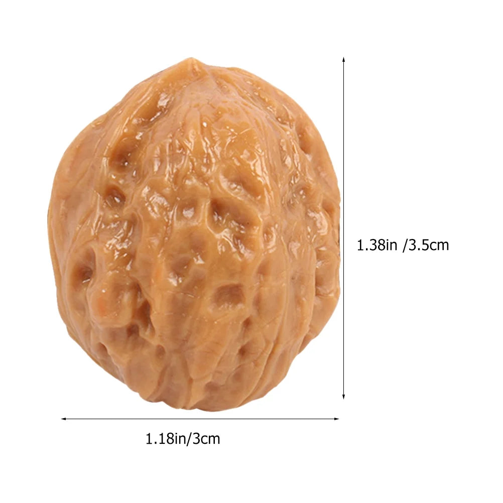 6 Pcs Faux Walnut Artificial Nuts Decorations W52266