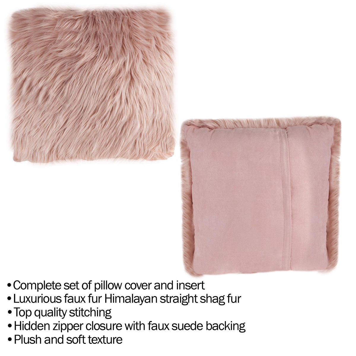 Pink Faux Fur Pillow H773487