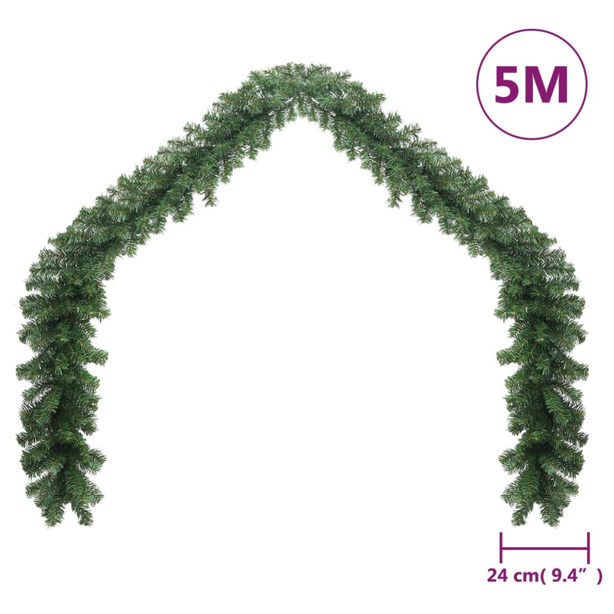 Christmas Garland PVC 16 ft N5294