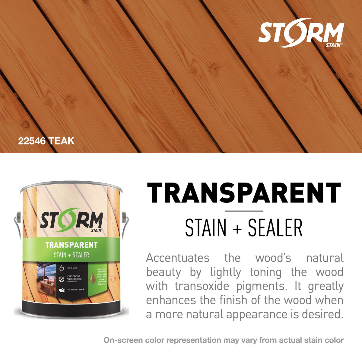 Transparent Stain and Sealer Teak 1 Gallon G795480