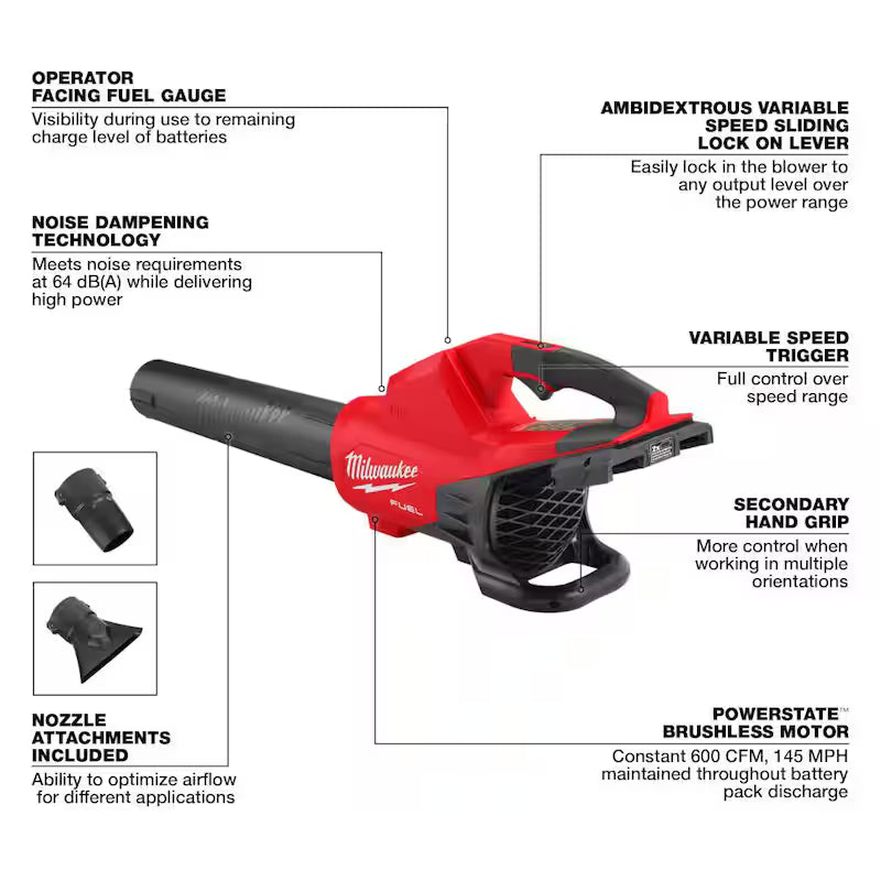 18V Lithium-Ion Cordless Handheld Blower with Hedge Trimmer U210752