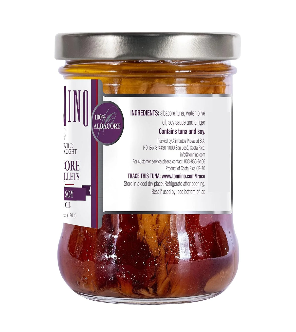 Albacore Tuna in Olive Oil with Ginger Soy, 6.3 oz 6-Pack V481