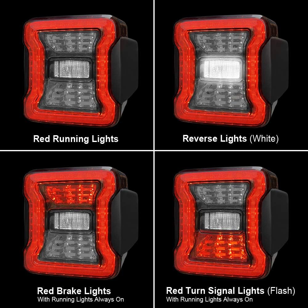 Smoked Lens LED Tail Lights for Jeep Wrangler JK R895764