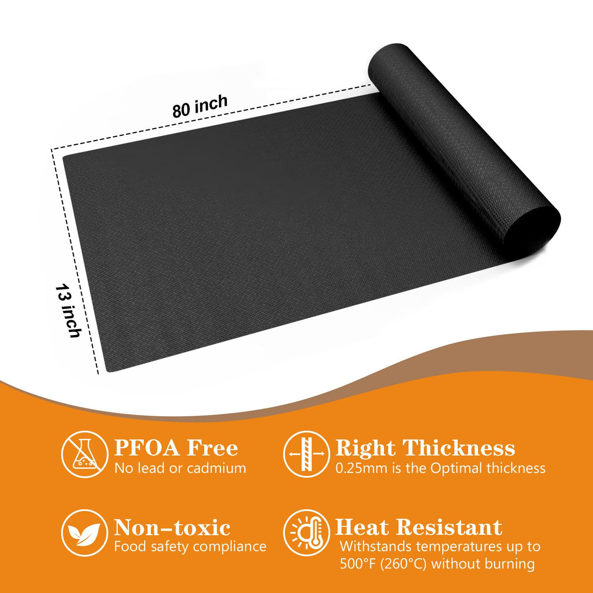 80 Inch Non Stick Teflon Oven Liners with Slide Cutter G69043
