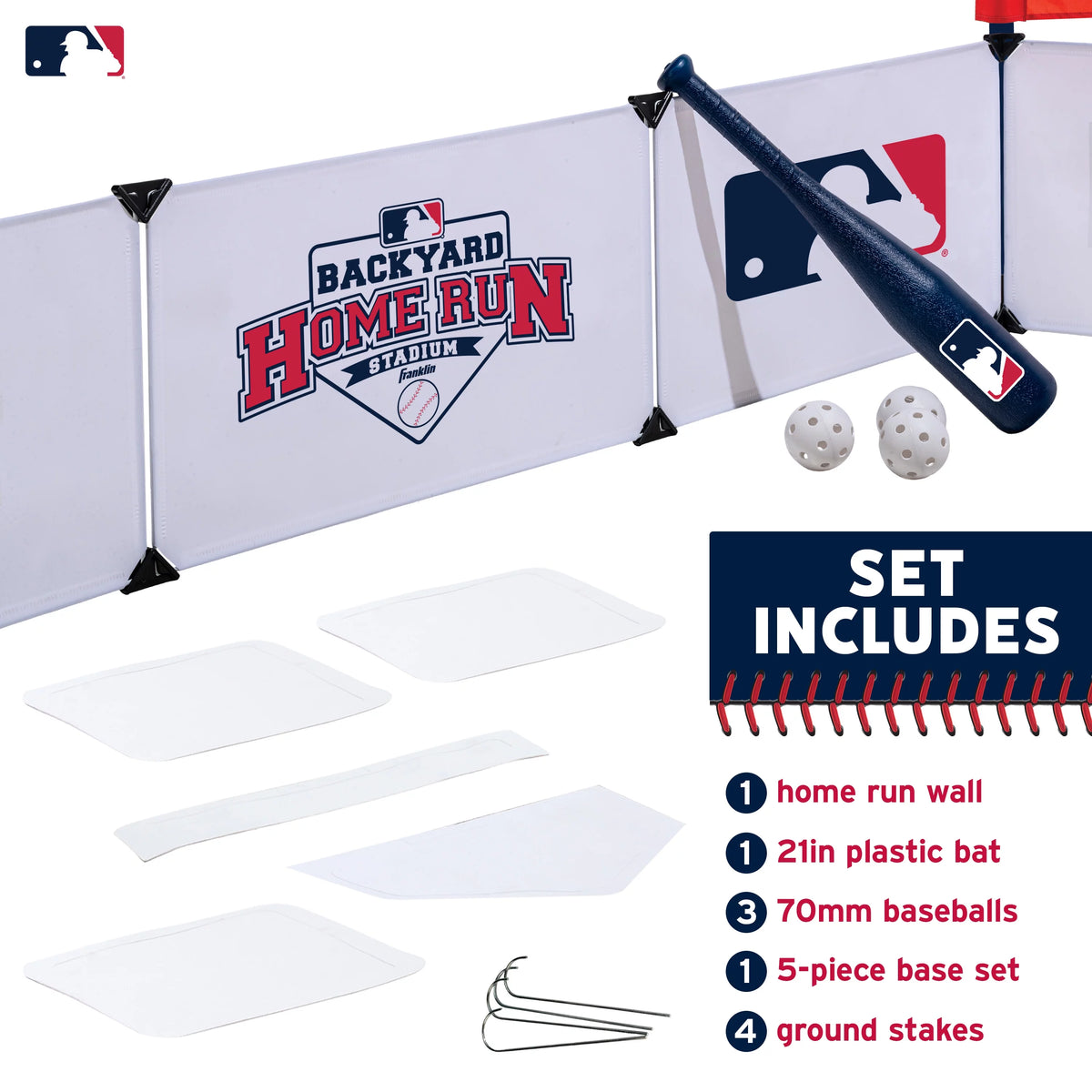 Kids Plastic Baseball Set with Bat, Balls and Bases A4573