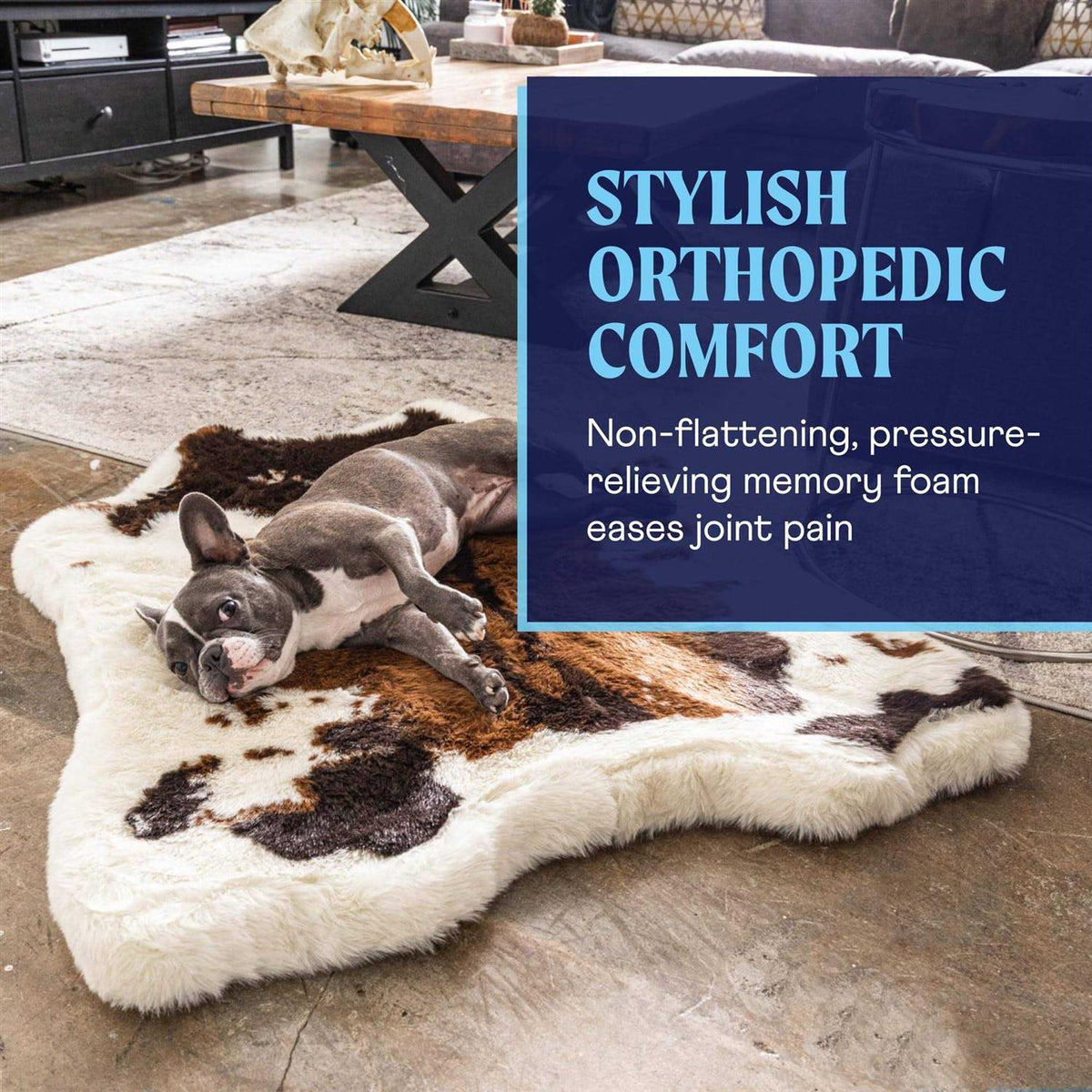 Animal Print Memory Foam Dog Bed Z7383